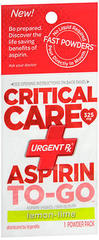 Urgent-Rx Critical Care Aspirin to Go Powder Pack Lemon-Lime - 12 EA