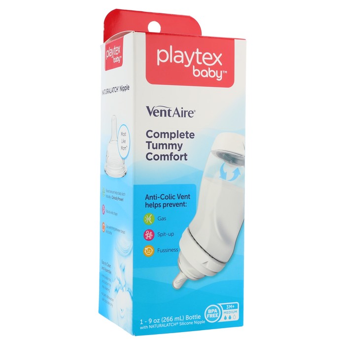 Playtex VentAire Bottle with NaturaLatch Silicone Nipple 9 oz