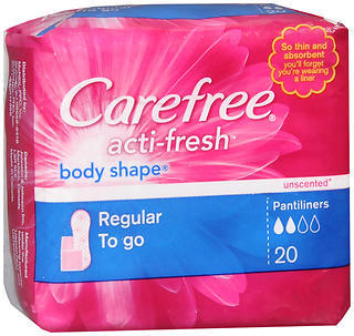 Carefree Acti-Fresh Body Shape Regular to Go Panty Liners 20-Count :  : Health & Personal Care