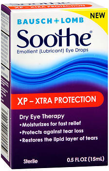 Bausch + Lomb Soothe XP Xtra Protection Emollient Eye Drops - 0.5