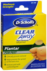 Dr. Scholl's Clear Away Wart Remover Plantar - 24 EA