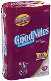 GoodNites Underpants Girls S/M 38-65 LBS  -  17 EA