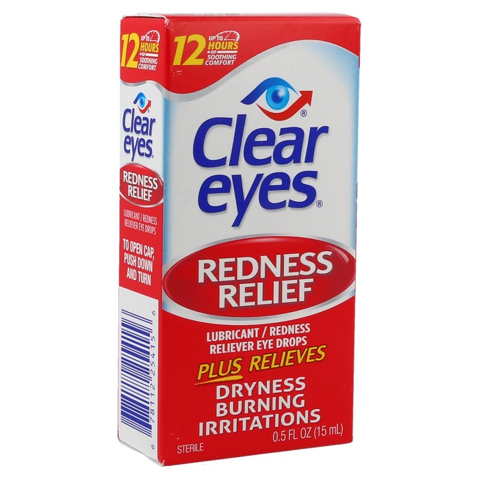 Visine Original Redness Relief Eye Drops to Help Relieve Red Eyes & Eye  Irritation, 0.5 Fl Oz (Pack of 4) 