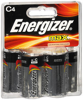 Energizer Alkaline Batteries C 4-Pack - 4 EA