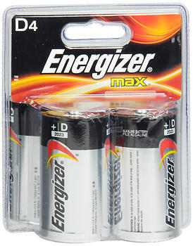 Energizer Alkaline Batteries D 4-Pack - 4 EA