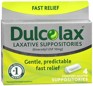 Dulcolax Laxative, 10 mg, Comfort Shaped Suppositories  - 4ea