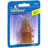 Gerber Nipples Crosscut 3-Pack - 3 EA