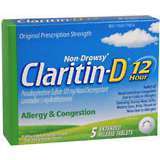 CLARITIN-D Tablets 12 Hour Allergy and Congestion - 5 TB