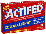 Actifed Cold and Allergy Tablets  -  12 Tablets