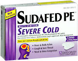 SUDAFED PE Severe Cold Caplets - 12 CP