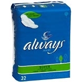 Always Maxi Pads Super Long Flexi-Wings 6X32 Pack - 32 Each
