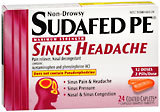 SUDAFED PE Sinus Headache Caplets - 24 CP