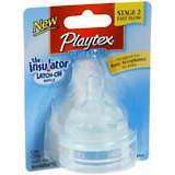 Playtex The Insulator Latch-On Nipple Stage 2 Fast Flow - 2 EA