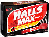 Halls Max Lozenges Cough Cherry  -  18 EA