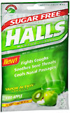 Halls Mentho-Lyptus Drops Sugar Free Kiwi-Apple  -  25 EA