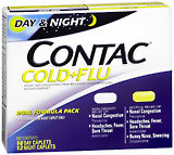 Contac Cold + Flu Caplets Day and Night  -  28 Caplets