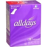 Always Alldays Pantiliners Breathable Regular Unscented 12X40 Pack - 40 Each
