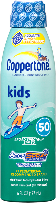 Coppertone Kids Continuous Spray Sunscreen SPF 50  -  6 OZ