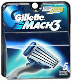 Gillette Mach 3 Cartridges 4-Pack - 4 Each