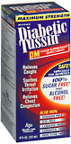 Diabetic Tussin Cough Suppressant/Expectorant, Maximum Strength, Liquid  - 8oz