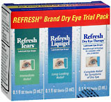 REFRESH Dry Eye Therapy Lubricant Eye Drops Trial Pack - 0.3 OZ