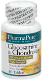 PharmaPure Glucosamine and Chondroitin 750 mg/600 mg Tablets Triple Strength  -  40 Tablets