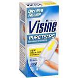 Visine Pure Tears Eye Drops - 0.3 OZ