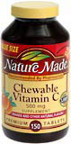 Nature Made Vitamin C 500 mg Chewable Tablets  -  150 Tablets