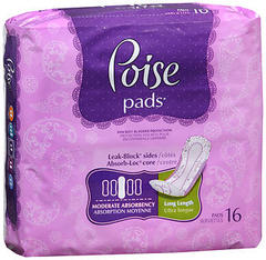 Poise Pads Extra Plus Absorbency - 16 EA ( 6 Pack)