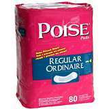 Poise Pads Regular Absorbency - 80 EA