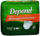 Depend Fitted Briefs Maximum Absorbency Small/Medium - 20 EA
