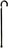 Carex Cane Round Black Wood A783-C0 - 1 EA image 0