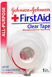 Johnson & Johnson First Aid Clear Tape 1"" X 10 Yards - 10 YD