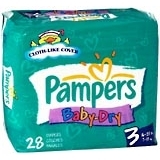 Pampers Baby-Dry Diapers Size 3 16-28 LBS 6X28 Pack - 28 Each