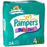 Pampers Baby-Dry Diapers Size 4 22-37 LBS 6X24 Pack - 24 Each