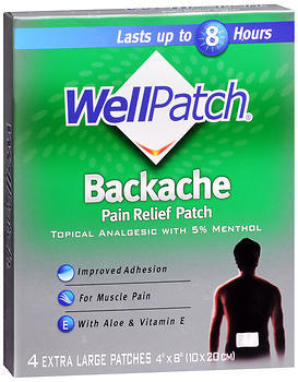 WellPatch Backache Relief Pain Relieving Pads - 4 EA - Medshopexpress