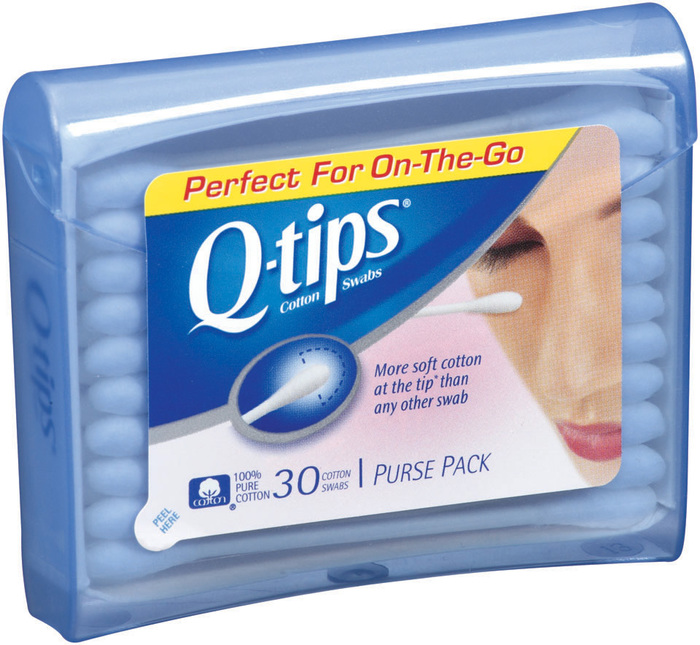 Q-tips Cotton Swabs Purse Travel Size Pack, 30 Count Pack of 12 by Q-tips