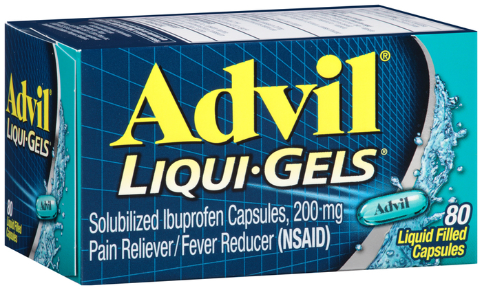 Advil Solubilized Ibuprofen, 200 mg, Liquid Filled Capsules  - 80ea
