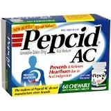 Pepcid AC Chewable Tablets - 60 Tablets