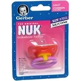 Nuk Pacifier Orthodontic Silicone Size 1 Fashion Colors - 1 EA
