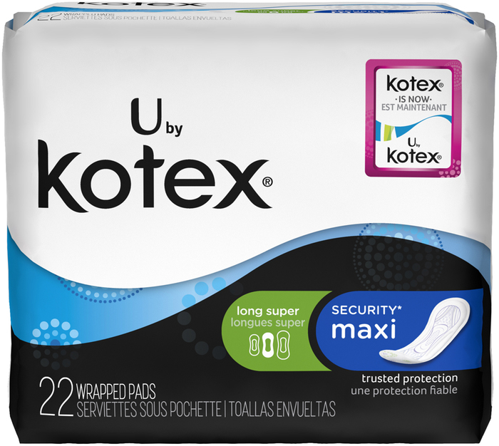 U by Kotex Maxi Pads, Overnight, Unscented 14 ea (Pack of 3)