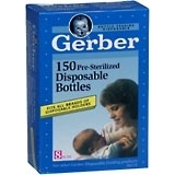 Gerber Disposable Bottles 8-Ounce - 150 EA