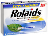 Rolaids Antacid, Extra Strength, Freshmint, Tablets  - 3ea