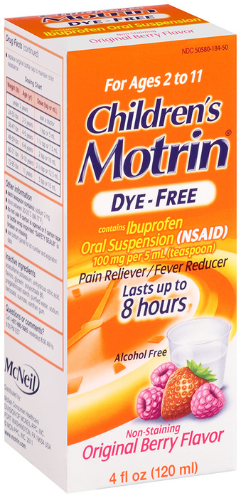 Motrin Ibuprofen Oral Suspension, Original Berry  - 4oz