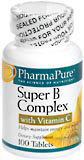 PharmaPure Super B Complex Tablets With Vitamin C  -  100 Tablets