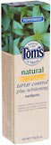Tom's of Maine Natural Antiplaque Tartar Control Plus Whitening Toothpaste Peppermint  -  6 OZ