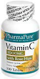 PharmaPure Vitamin C 1000 mg Tablets With Rose Hips  -  100 Tablets
