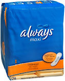 Always Maxi Pads Overnight Without Wings - 28 Each