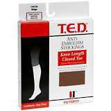 T.E.D. Anti-Embolism Stockings, Medium Regular, Beige, Knee Length, Closed Toe  - 1ea