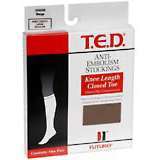 T.E.D. Anti-Embolism Stockings, Large Regular, Beige, Knee Length, Closed Toe  - 1ea